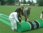 Flicx Cricket Pitch being rolled up