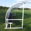 Premier Curved Team Shelter - now available with black seats