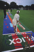 A Flicx cricket coaching wicket.