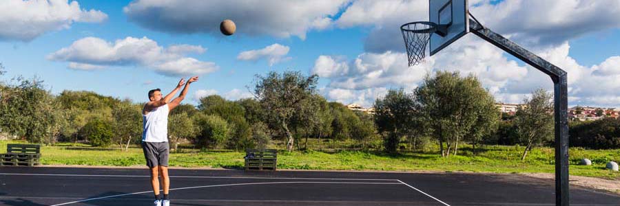 Cantilevered Basketball Goals