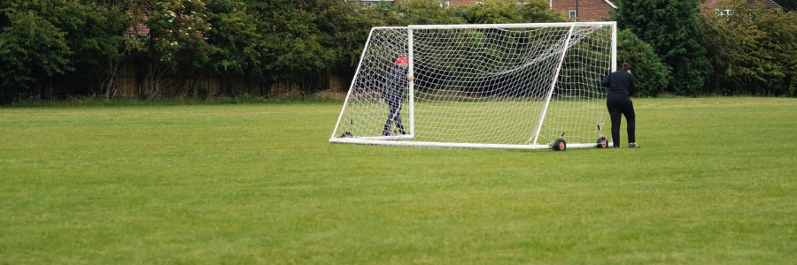 7.3m x 2.4m Senior Freestanding Aluminium Football Goals