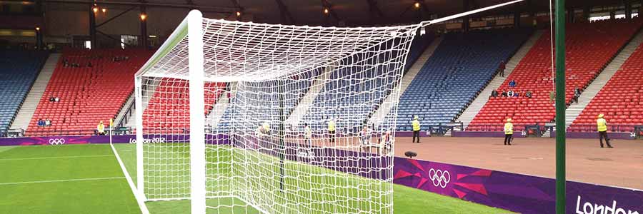 7.3m x 2.4m Senior Socketed Aluminium Football Goals