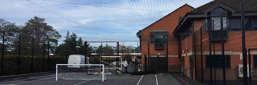 MUGA Roof Netting Installation MUGA Roof Netting Installation