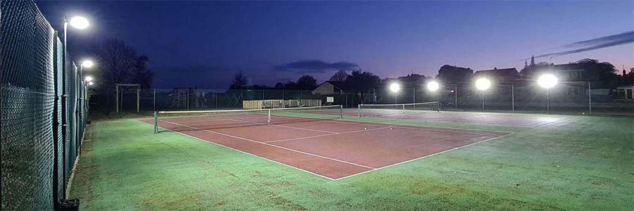 Fence Fixed Grass Court Tennis Floodlights