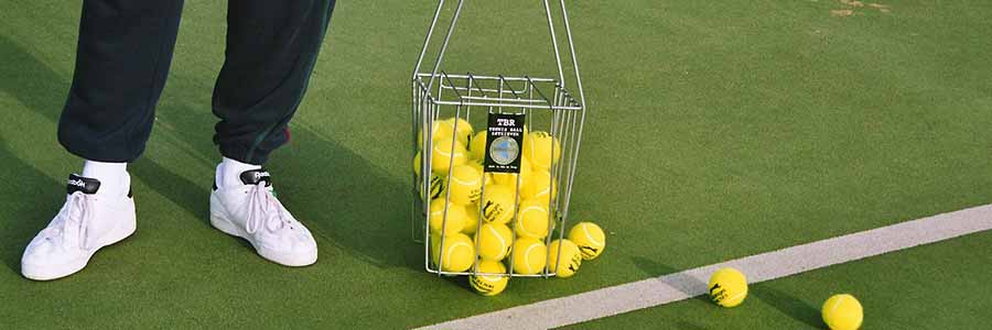 Tennis Ball Machine Balls & Ball Baskets