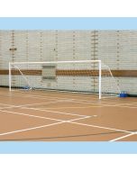 4.88m x 1.22m 5-a-Side Indoor Foldaway Steel Football Goals Pack with Nets