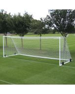 7.3m x 2.4m Heavyweight Steel Football Goals Pack (Pair/Wheels/Nets)