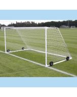 4.88m x 2.13m 9v9 Freestanding H/weight Goals Pack c/w Wheels & Nets