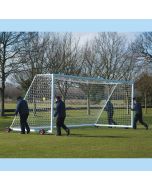 7.3m x 2.44m Senior 4G Weighted Aluminium Football Portagoals Pack c/w Nets