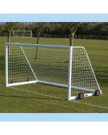 Pair of 4.88m x 2.13m 9 v 9 4G Aluminium Weighted Portagoals