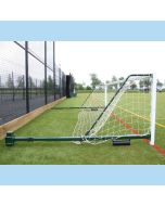 Pair of 3.66m x 1.22m Fence Folding Goals, 2.3m to 3.5m projection