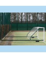 Pair of 3.66m x 1.22m Fence Folding Goals, 3.5m to 5.0m projection