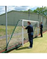 Pair of 4.88m x 1.83m Fence Folding Goals, 3.5m to 5.0m projection