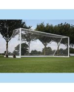 7.3m x 2.4m Senior 4G Aluminium Football Portagoals Pack c/w Wheels and Nets