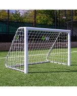 Pair of 4G Lightweight Fixed Training Football Goals c/w Nets (1.5m x 1m)