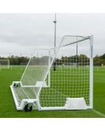 Pair of 6.4m x 2.13m Junior 4G Swivel Aluminium Portagoals c/w Nets