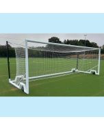 Pair of 7.32m x 2.44m Senior 4G Euro Swivel Portagoals c/w Nets