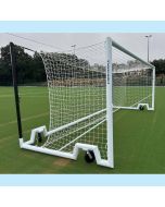 Pair of 6.44m x 2.13m Junior 4G Euro Swivel Portagoals c/w Nets