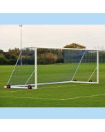 Pair of 7.3m x 2.4m Aluminium Freestanding Football Goals & Nets