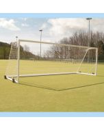 Pair of 7.32m x 2.44m Rollaway Weighted Aluminium Portagoals