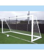 Pair of 4.88m x 2.13m 9 v 9 Elliptical Ali Freestanding Goals c/w Nets