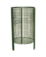 Round Green Wire Litter Bin