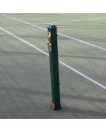 Pair of 76mm Square Steel Tennis Posts - No Sockets