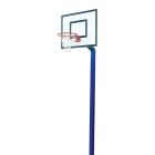 Permanent Mini Steel Basketball Goals with Wooden Regulation Backboards