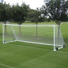 7.3m x 2.4m Heavyweight Steel Football Goals Pack (Pair/Wheels/Nets)