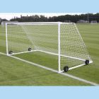 4.88m x 2.13m 9v9 Freestanding H/weight Goals Pack c/w Wheels & Nets