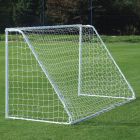 Pair of 3.66m x 1.83m Fixed Freestanding Steel Mini Soccer Goals