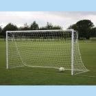 3.66m x 1.83m Socketed Steel Mini Soccer Goals Pack c/w Nets/Supports