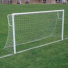 3.66m x 1.83m Steel Super Heavyweight Mini Soccer Goals Pack c/w Net Supports and Nets