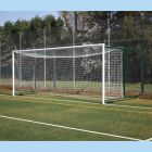 Pair of 3mm 4.88m x 2.13m 9 v 9 Box Shape White Nets, 1.8m Runback