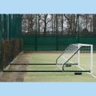Pair of 3.66m x 1.22m Fence Folding Goals, 3.5m to 5.0m projection