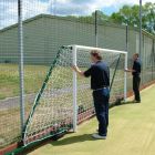 Pair of 4.88m x 1.83m Fence Folding Goals, 3.5m to 5.0m projection