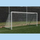 Pair of 4.88m x 2.13m Fence Folding 9v9 Goals, 3.5m - 5.0m projection