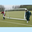Pair of Rollaway Weighted Aluminium Football Portagoals 3.66m x 1.22m