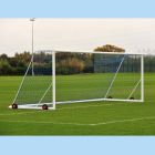 7.3m x 2.4m Senior Aluminium Freestanding Wheelaway Goals Pack c/w Nets