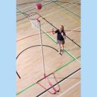 Pair of Practice Freestanding Pink/White Netball Posts