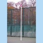 Pair of Practice Socketed Pink/White Netball Posts
