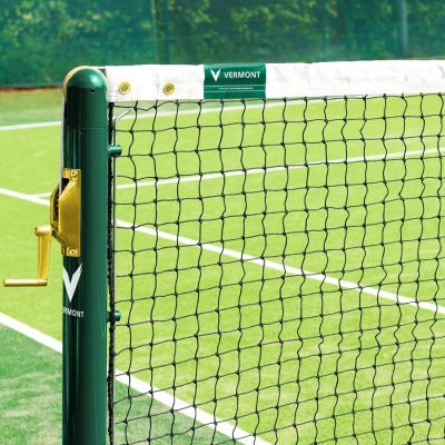 Vermont 2.5mm Tennis Net [33ft Singles - 4.7kg] - Loop &amp; Pin + Green Label
