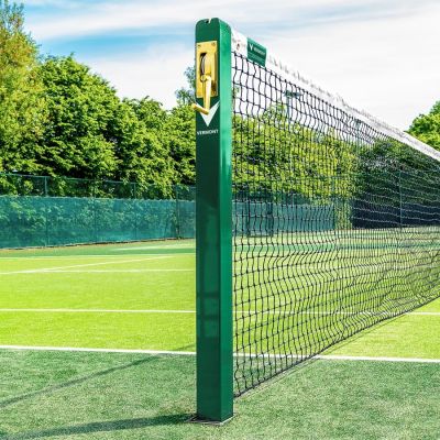Vermont Square Tennis Posts [Green + Standard Ground Sockets]