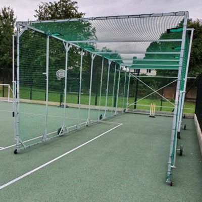 9m Galvanised Concertina Fixed Cricket Cage