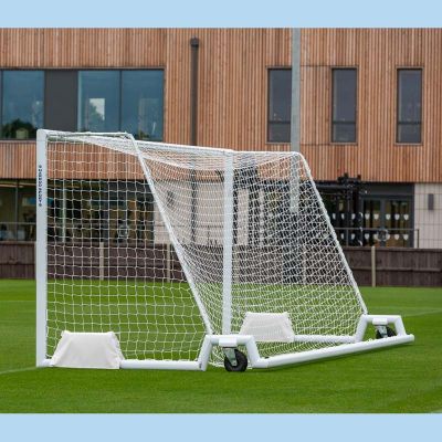 Pair of 7.32m x 2.44m Senior 4G Swivel Aluminium Weighted Portagoals c/w Nets