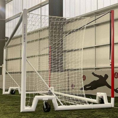 Pair of 4.88m x 1.83m 7v7 4G Euro Swivel Portagoals c/w Nets