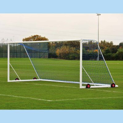 Pair of Junior Aluminium Wheelaway Football Goals & Nets