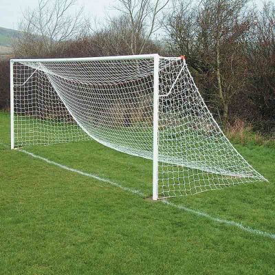 6.4m x 2.1m Junior 60mm Socketed Steel Goals Pack c/w Nets