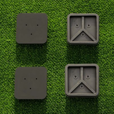 Replacement Caps For 76mm Square Tennis Post Sockets [Rubber]
