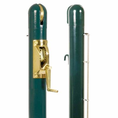 Pair of 76mm Round Steel Tennis Posts